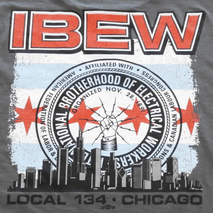 IBEW 134 Chicago Skyline t-shirt