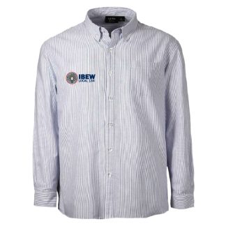 Blue Striped Men's Oxford Shirt